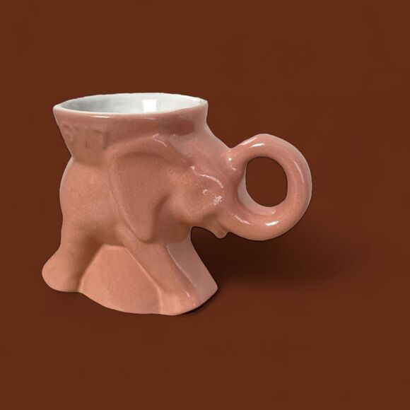 Frankoma 1977 Pink GOP Elephant Mug Republican Political Collectible USA - Picture 1 of 6